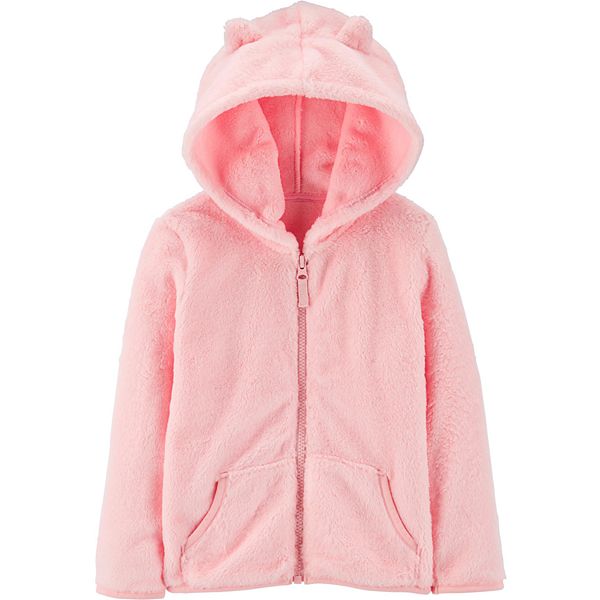 Toddler Girl Carter's Zip-Up Fuzzy Hoodie