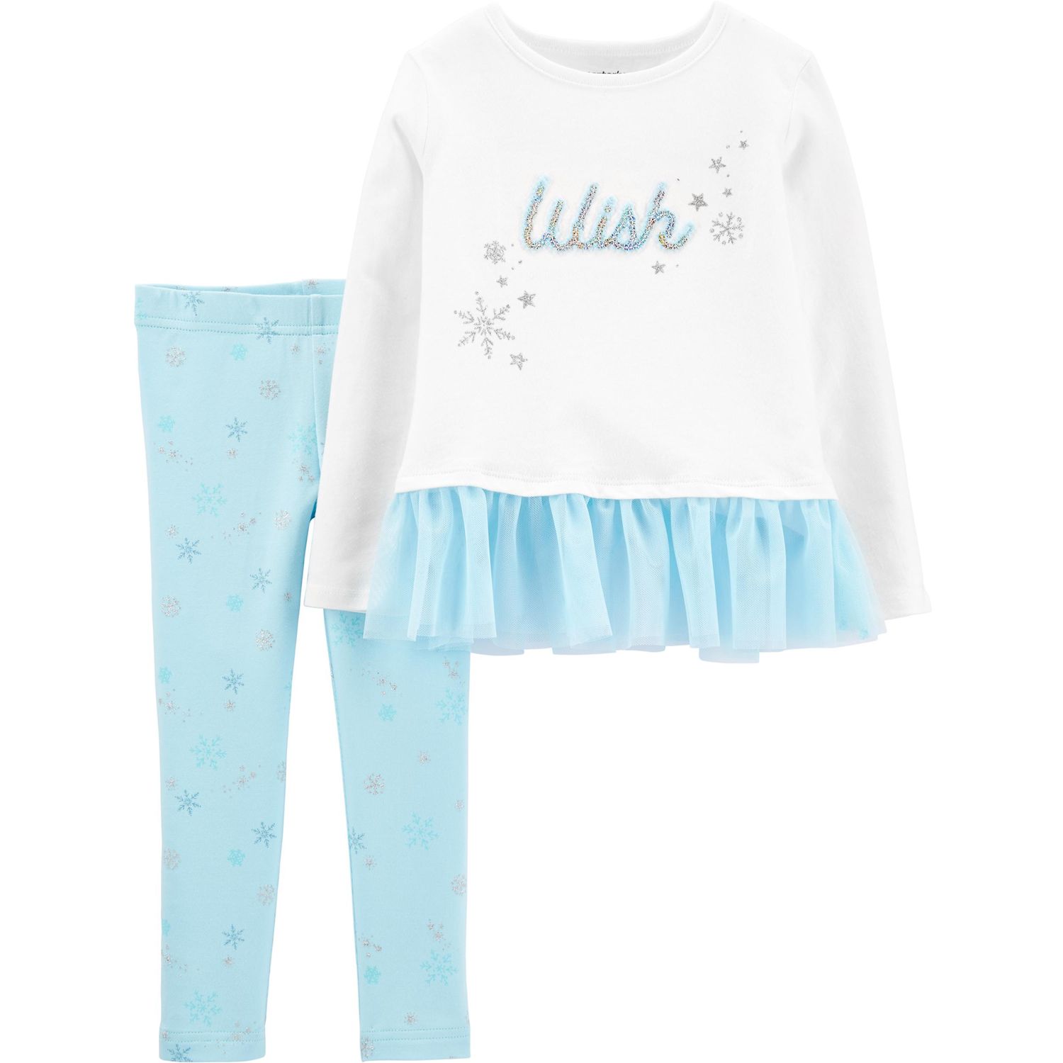 girls snowflake leggings