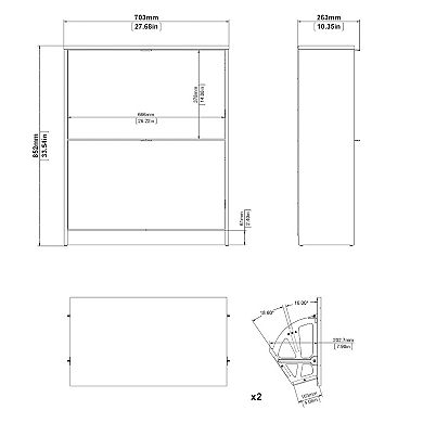 Tvilum 2-Drawer Shoe Cabinet