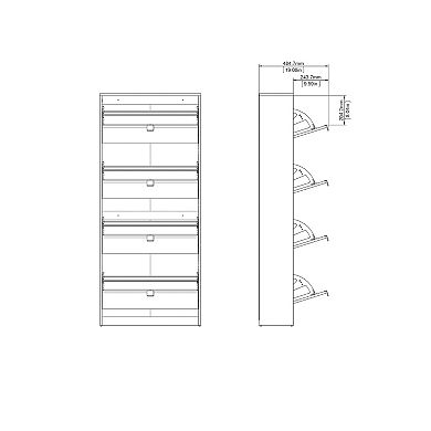 Tvilum 4-Drawer Shoe Cabinet