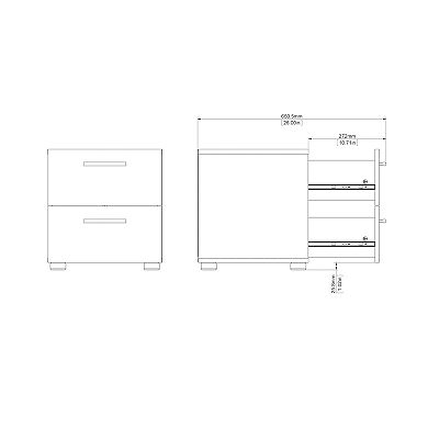 Tvilum 2-Drawer Nightstand