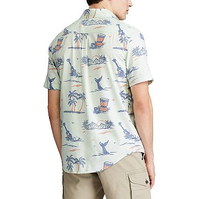 Men's Chaps Go Untucked Classic-Fit Printed Button-Down Shirt