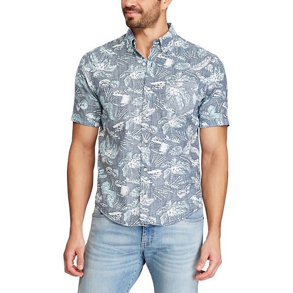 Men's Chaps Go Untucked Classic-Fit Printed Button-Down Shirt