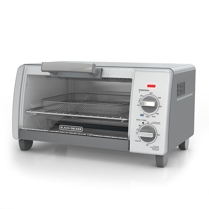 Black & Decker Crisp N Bake Air Fry 4-Slice Toaster Oven, Silver