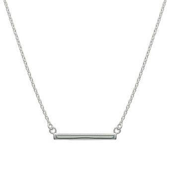 PRIMROSE Sterling Silver polished bar necklace