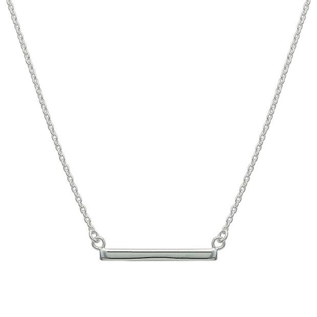 PRIMROSE Sterling Silver polished bar necklace