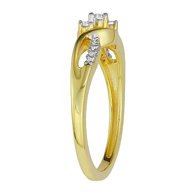 HDI 10k Gold 1/6 Carat T.W. Diamond 3-Stone Ring