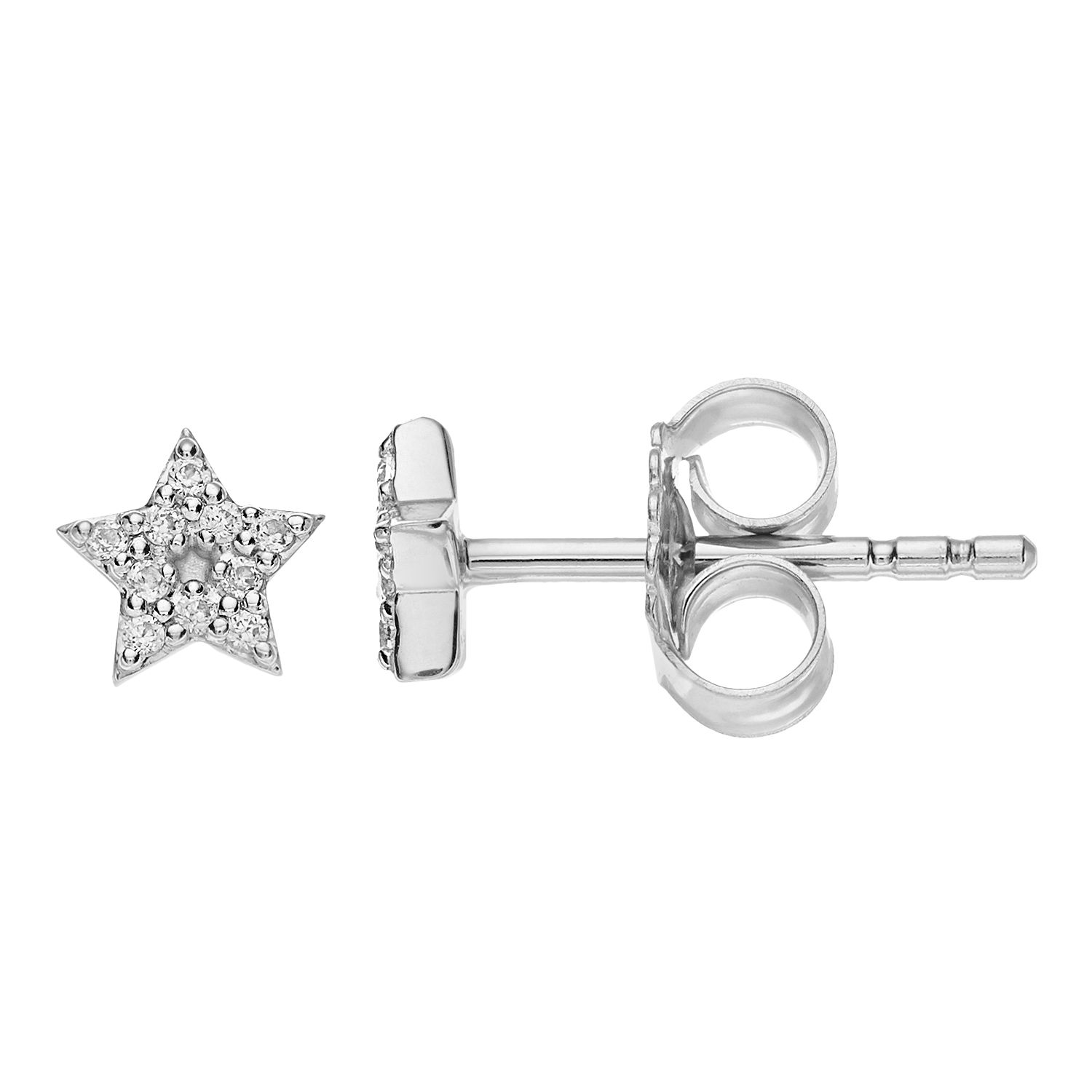 Image for LC Lauren Conrad Sterling Silver Lab-Created White Sapphire Star Stud Earrings at Kohl's.