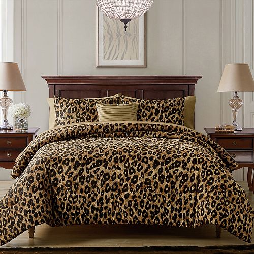 Vcny Home Cheetah Reversible Comforter Set