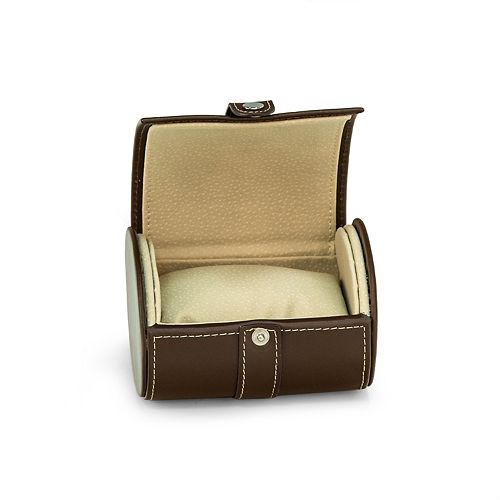 Brown Leather Travel Watch Case by BeyBerk
