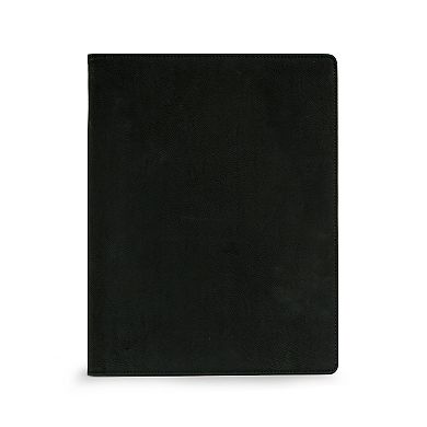 Black Multi-Compartment Vegan Leather Padfolio by Bey-Berk