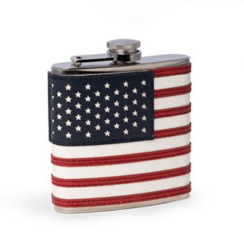 Reagan American Flag 6oz Flask by Bey-Burk