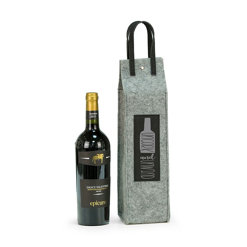 UPC 797140001133 product image for Uncork and Unwind Wine Tote by Bey-Burk, Gray Black | upcitemdb.com