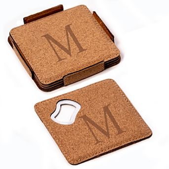 Monogrammed Marley Cork Coaster Set