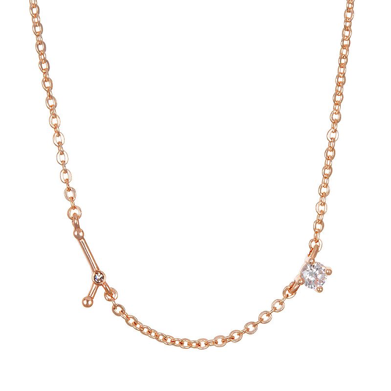 LC Lauren Conrad Astrology Star Map Necklace, Womens, Pink