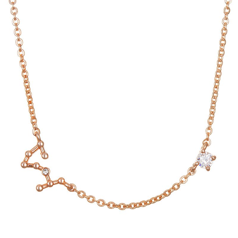 LC Lauren Conrad Astrology Star Map Necklace, Womens, Pink