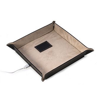 Myles Leather Wireless Charging Valet Tray