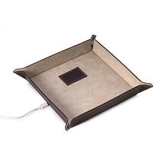 Myles Leather Wireless Charging Valet Tray