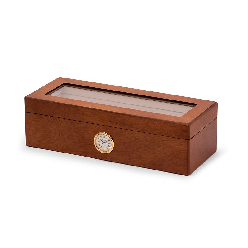 All In Time Wood Watch Box (Fits 4 Watches), Red Wood