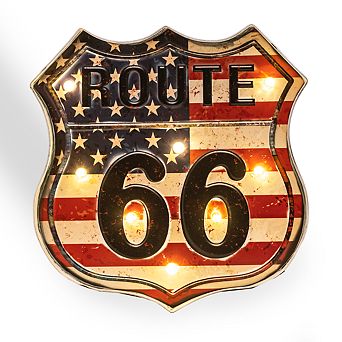 Route 66 LED Bar Sign by Bey-Berk