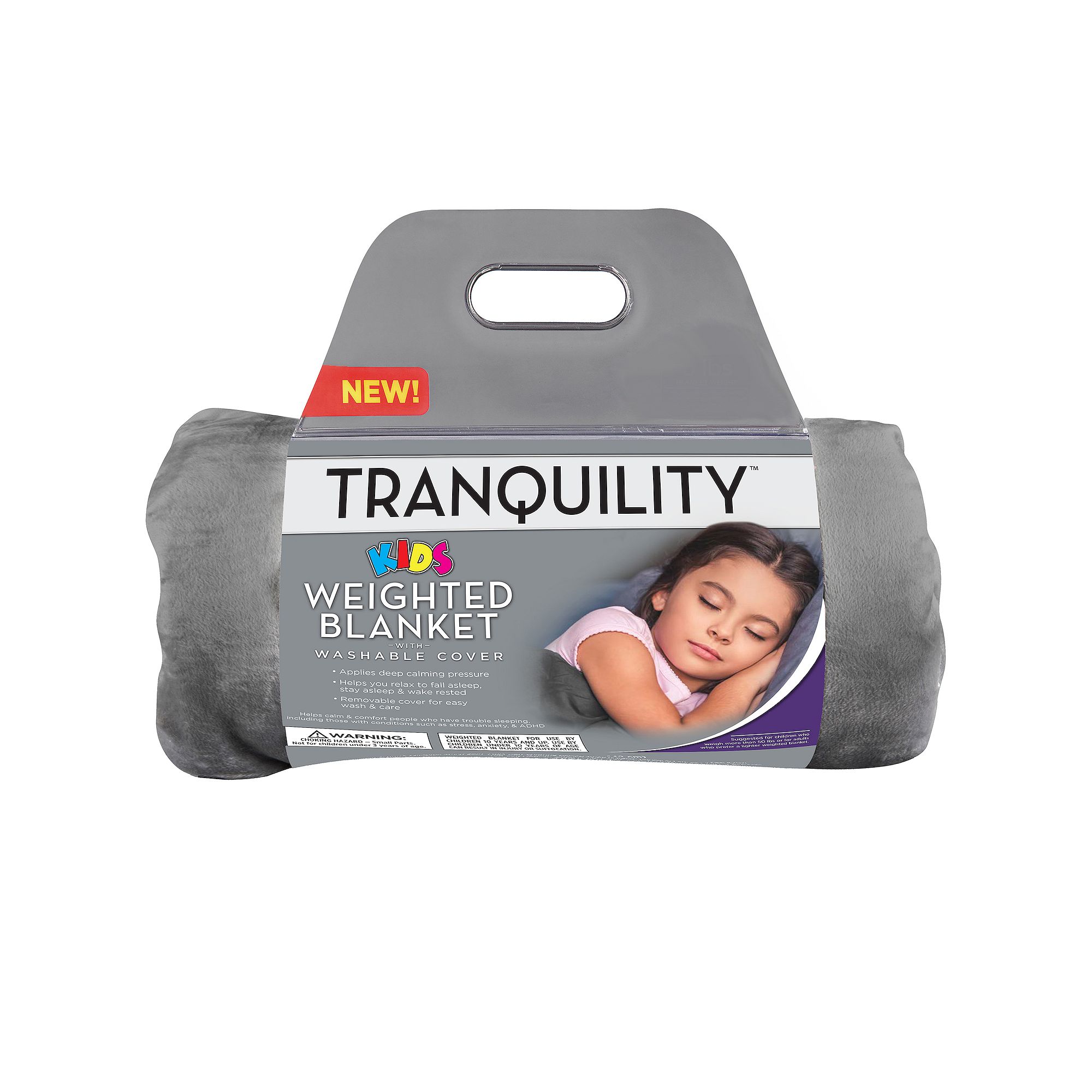 Tranquility Kids Weighted Blanket & Cover, Gray