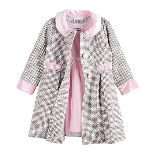 Toddler Girl Blueberi Boulevard Boucle Dress & Coat Set