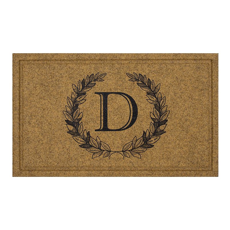 Mohawk Home Laurel Monogram Doormat, Brown, 18X30