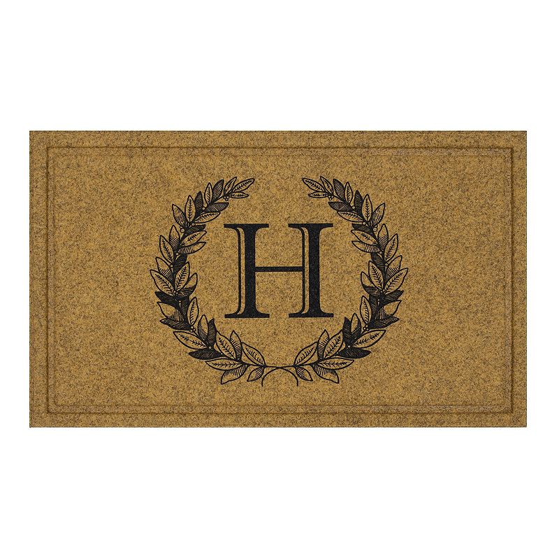 Mohawk Home Laurel Monogram Doormat, Brown, 24X36
