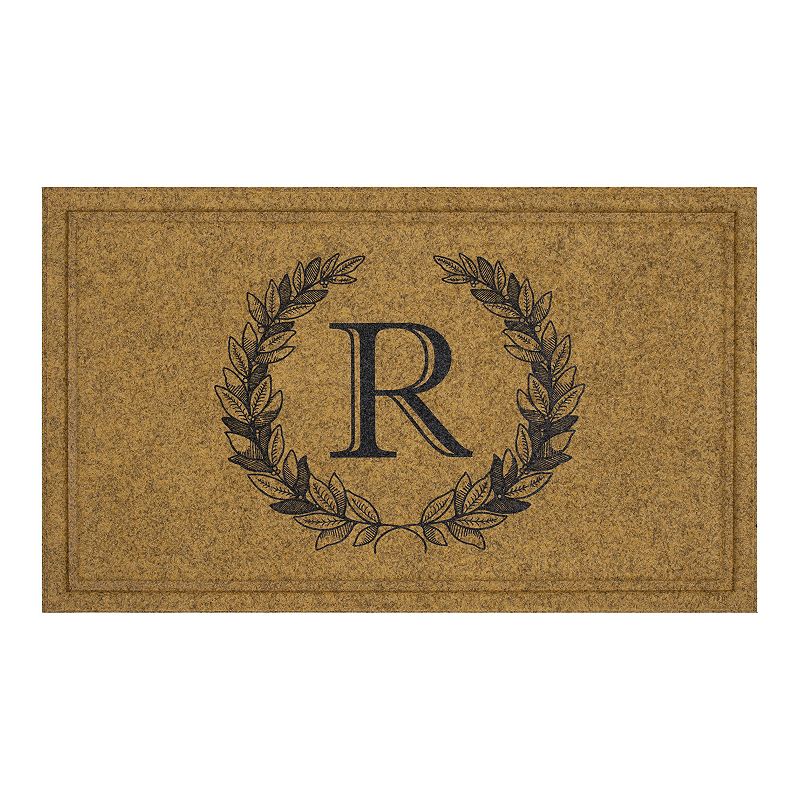 Mohawk Home Laurel Monogram Doormat, Brown, 18X30