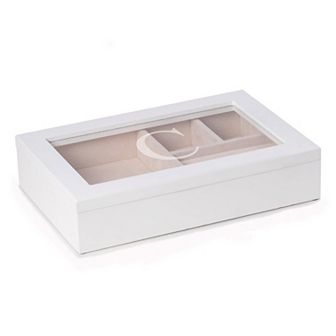 Penelope Monogrammed Wood Jewelry Box