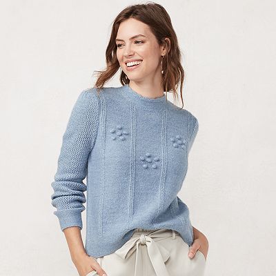 Women s LC Lauren Conrad Mixed Knit Crewneck Sweater