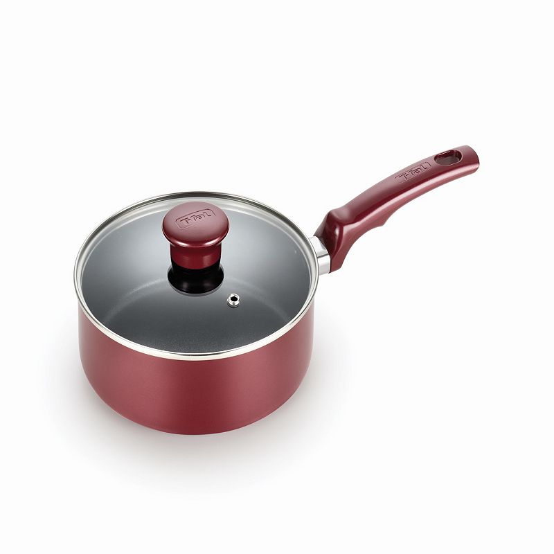 T-Fal Essentials 3-qt. Saucepan with Lid, Red