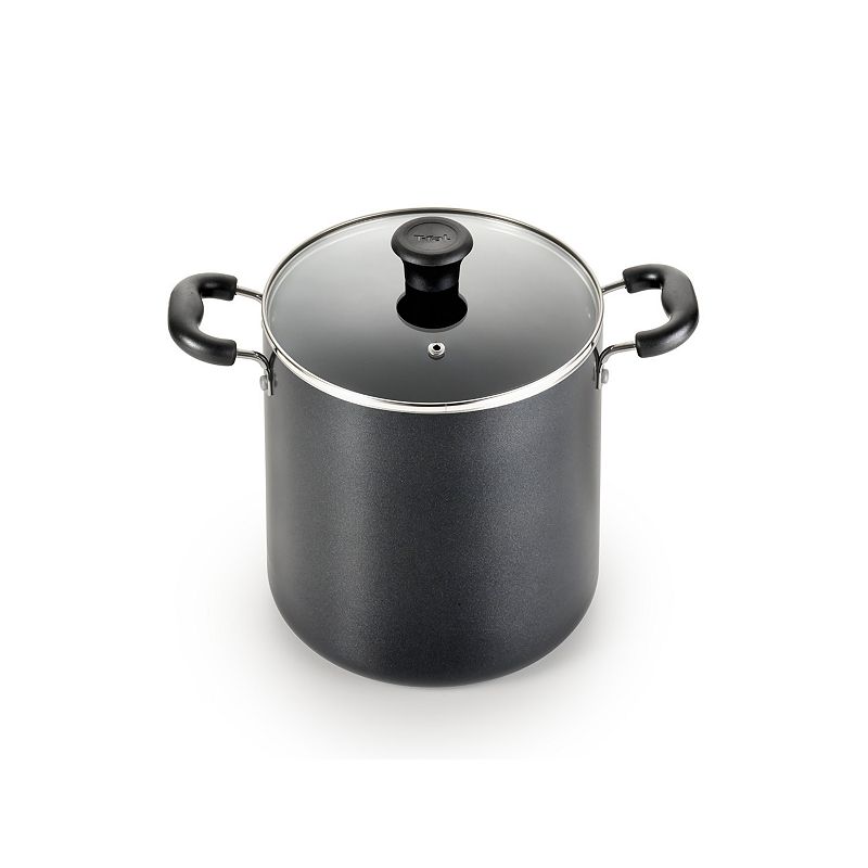 ( with minor bent) T-Fal Essentials 8-qt. Stockpot with Lid, Black