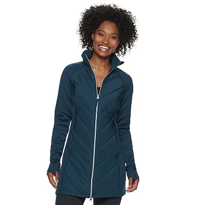 Women s FILA SPORT Long Mixed Media Jacket