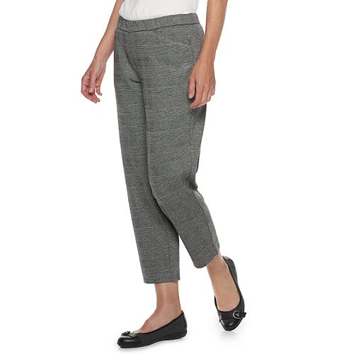 Petite Croft & Barrow® Print Pull-On Ankle Pants