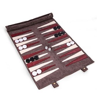 Roll-up Backgammon Travel Set by Bey-Burk