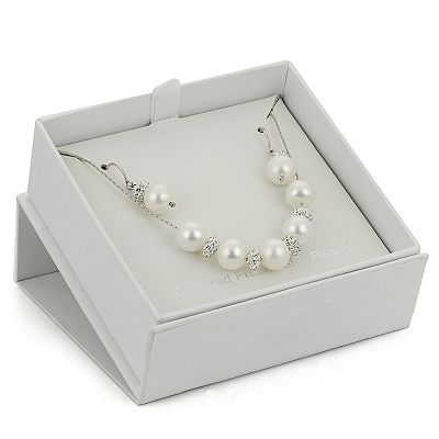 Freshwater Cultured Pearls, Crystals and Silver Necklace Set high quality