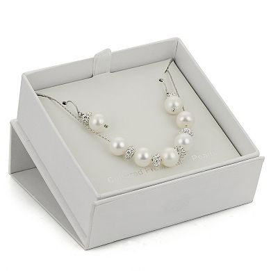 PearLustre by Imperial Freshwater Cultured Pearl & Crystal Bead Sterling Silver Necklace & Earring Set