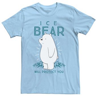 Men's We Bare Bears Ice Bear Will Protect You Portrait Tee