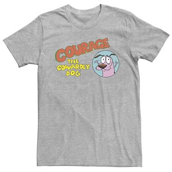 Men's Courage The Cowardly Dog Circle Portrait Logo Tee