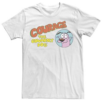 Men's Courage The Cowardly Dog Circle Portrait Logo Tee