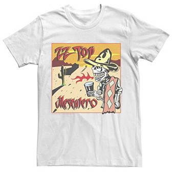 Men's ZZ Top Mescalero Skeleton Album Cover Panel Tee