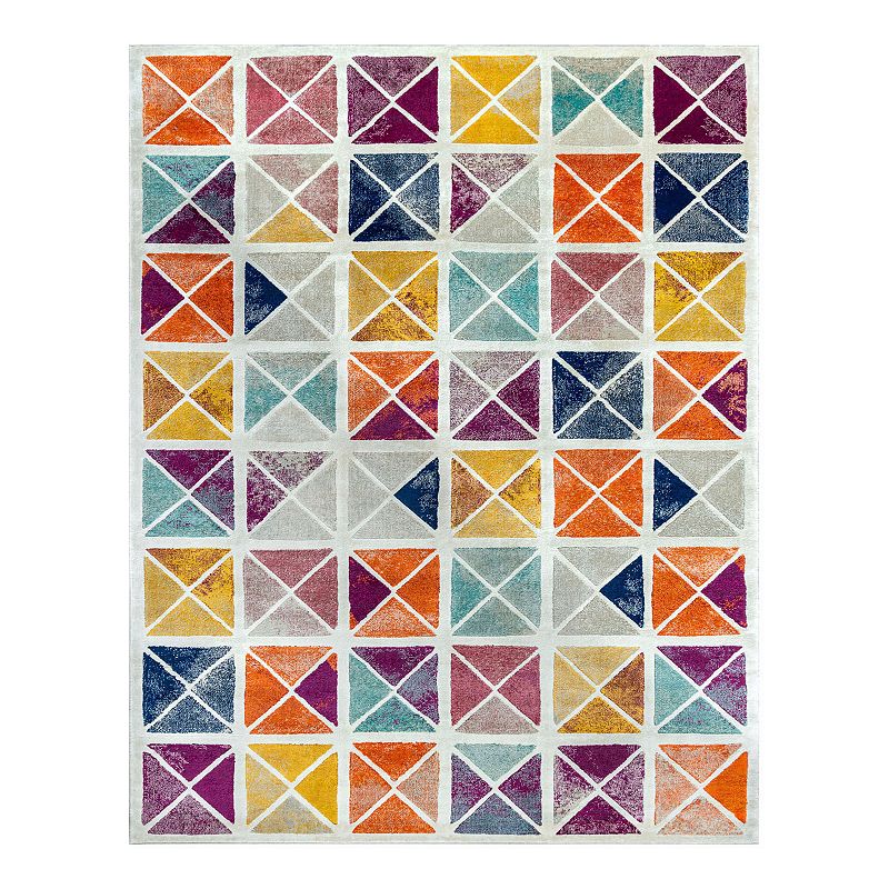 KHL Rugs Argo Geometric Indoor Area Rug, Multicolor, 8X10 Ft