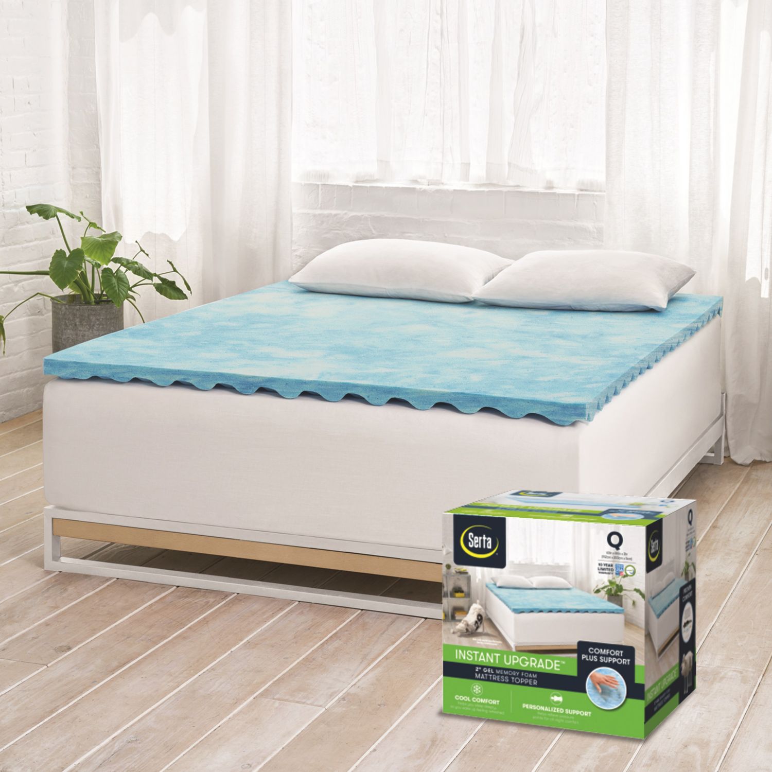 serta pillow top and memory foam mattress topper