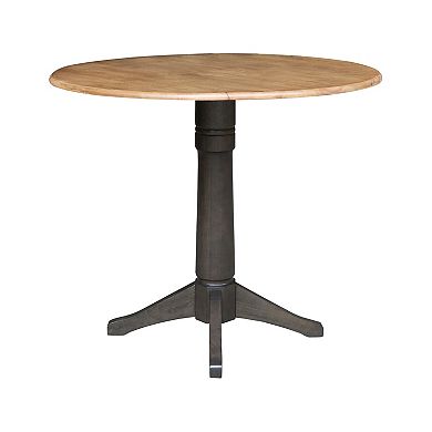 International Concepts Round Dual Drop Leaf Pedestal Table