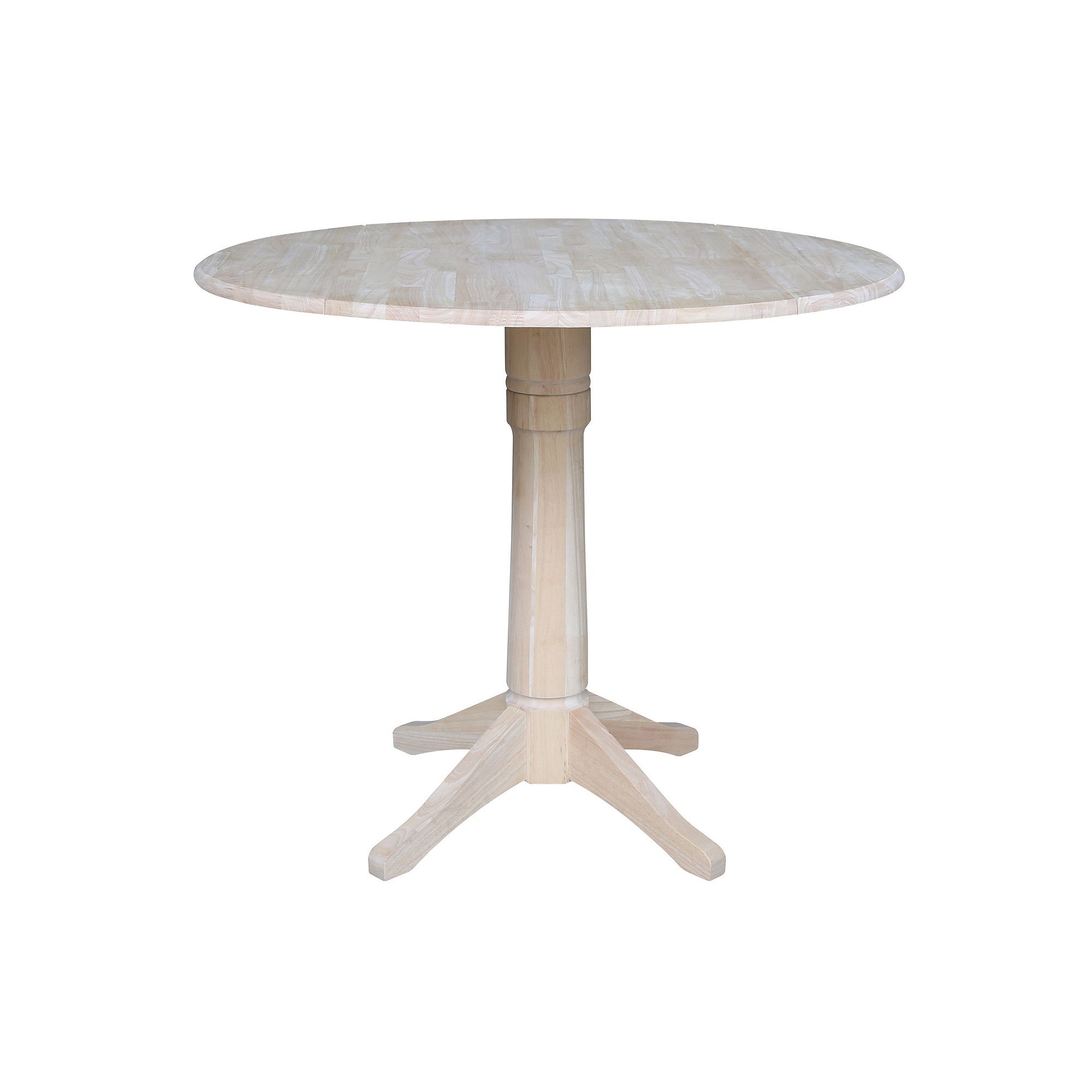 International Concepts 36.3-in. Round Dual Drop Leaf Pedestal Table, Unfini