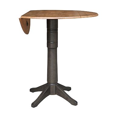 International Concepts Round Dual Drop Leaf Pedestal Table