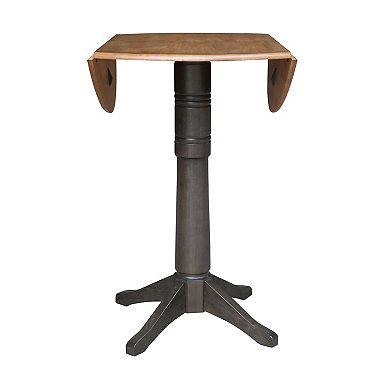 International Concepts Round Dual Drop Leaf Pedestal Table