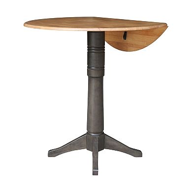 International Concepts Round Dual Drop Leaf Pedestal Table