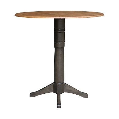 International Concepts Round Dual Drop Leaf Pedestal Table